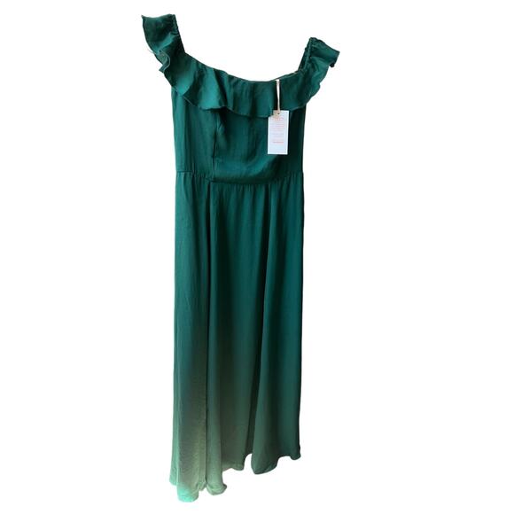 Modcloth Ruffled and Radiant Off-the-Shoulder Dress New With Tags Size S green - Picture 4 of 6